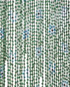 A GREEN, TURQUOISE AND AMBER GLASS BEAD DOOR CURTAIN, PROBABLY FIRST HALF 20TH CENTURY