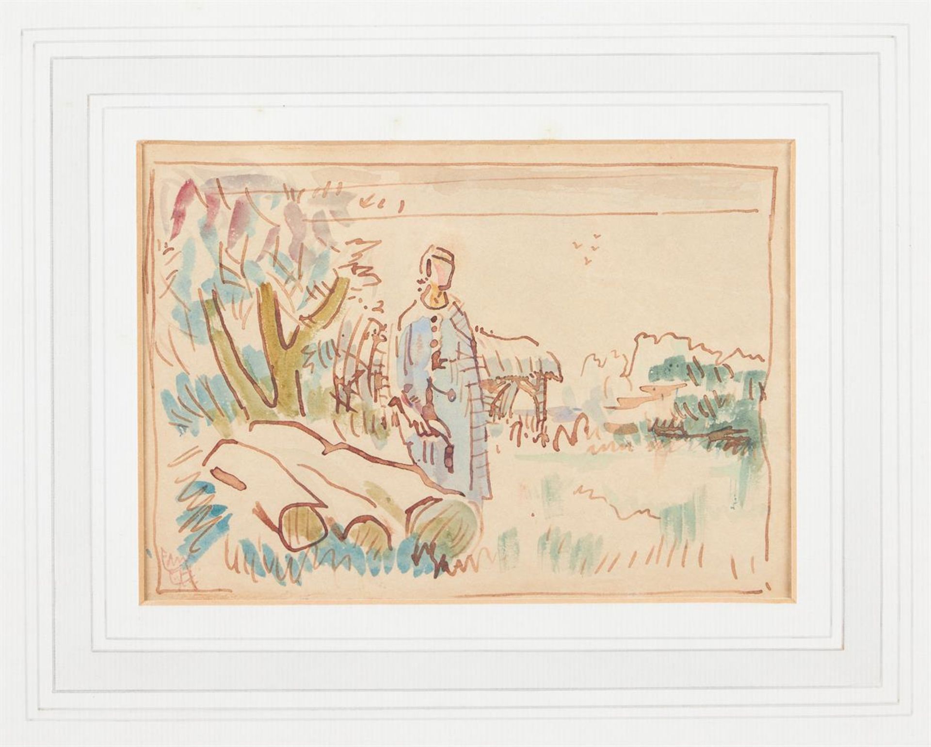 λ EDNA CLARKE HALL (BRITISH 1879-1979), A GROUP OF LANDSCAPE AND FIGURAL SKETCHES - Image 2 of 32