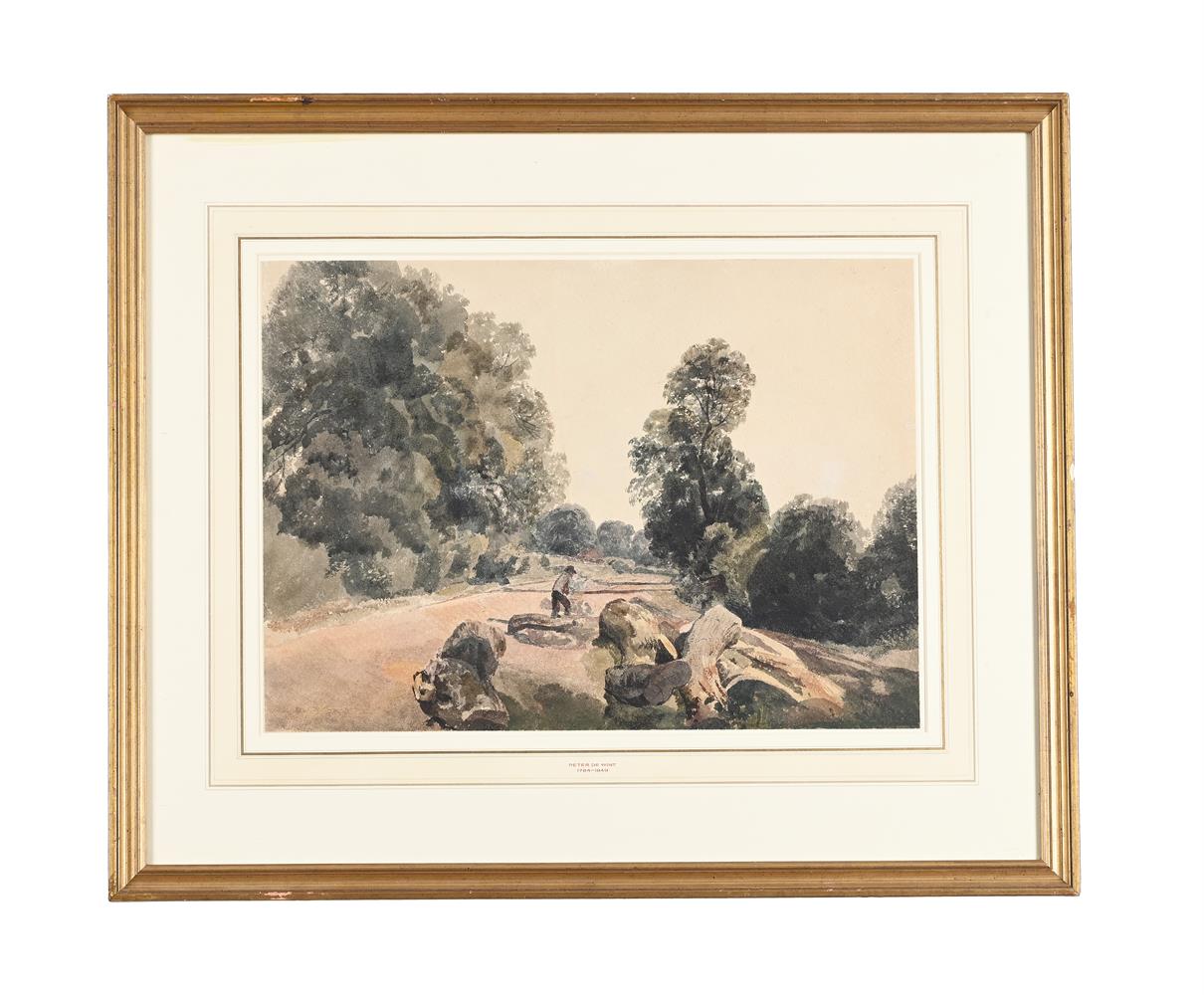 PETER DE WINT (BRITISH 1784-1849), LANDSCAPE WITH LOGGER - Image 2 of 2