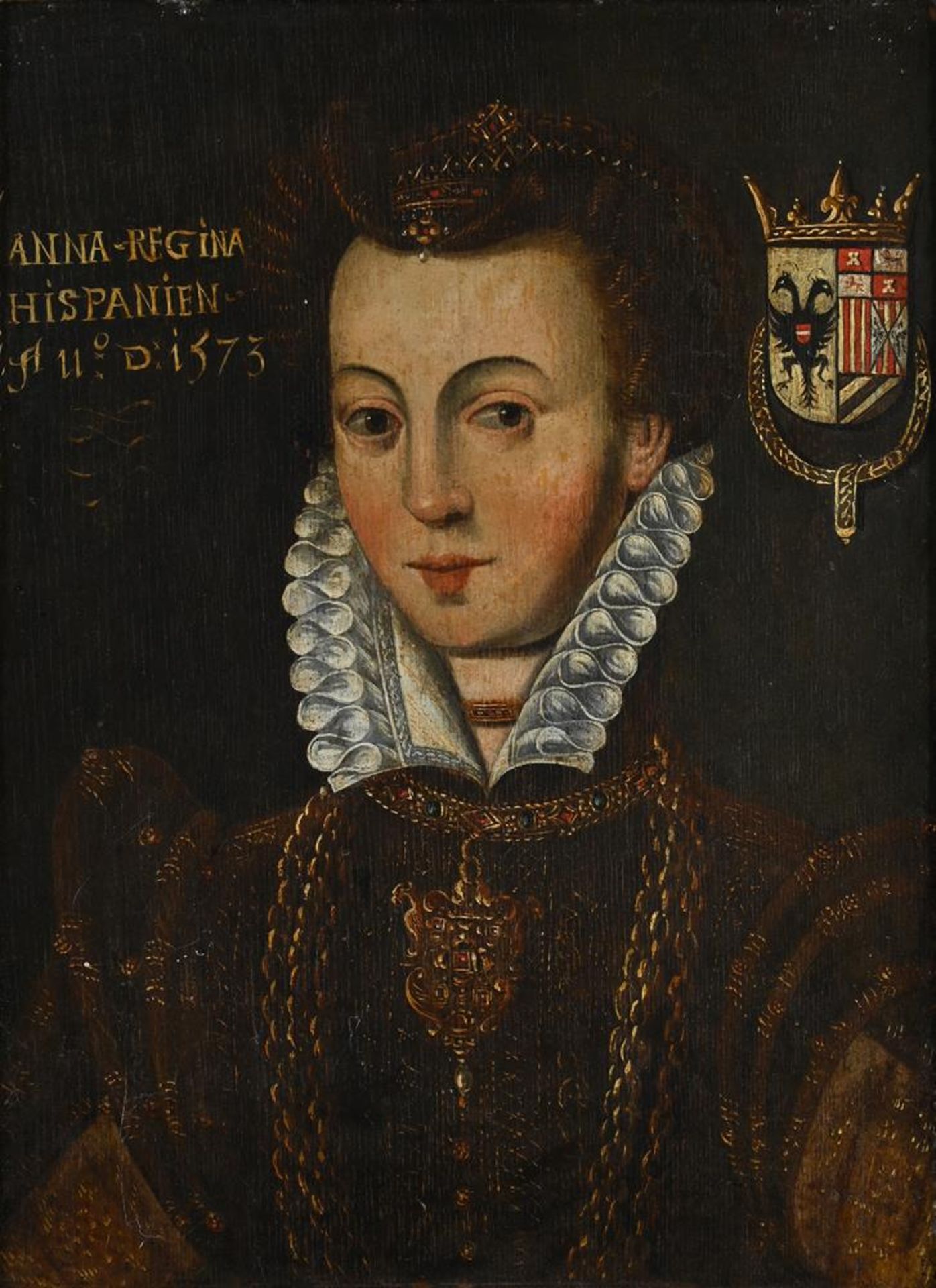 FOLLOWER OF ALONSO SANCHEZ COELLO, PORTRAIT OF ANNA OF AUSTRIA (1549 - 1580), QUEEN OF SPAIN