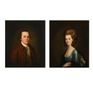 FOLLOWER OF JAMES NORTHCOTE, PORTRAIT OF RICHARD HALL CLARKE (1750-1821): & PORTRAIT OF HIS WIFE (2)