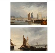 F. A. STEWART (19TH CENTURY), THE HAY BARGE; COAL BARGE WITH WINDMILL (2)