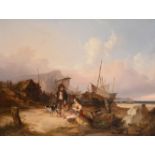 WILLIAM SHAYER (BRITISH 1787-1879), FISHERFOLK ON A BEACH