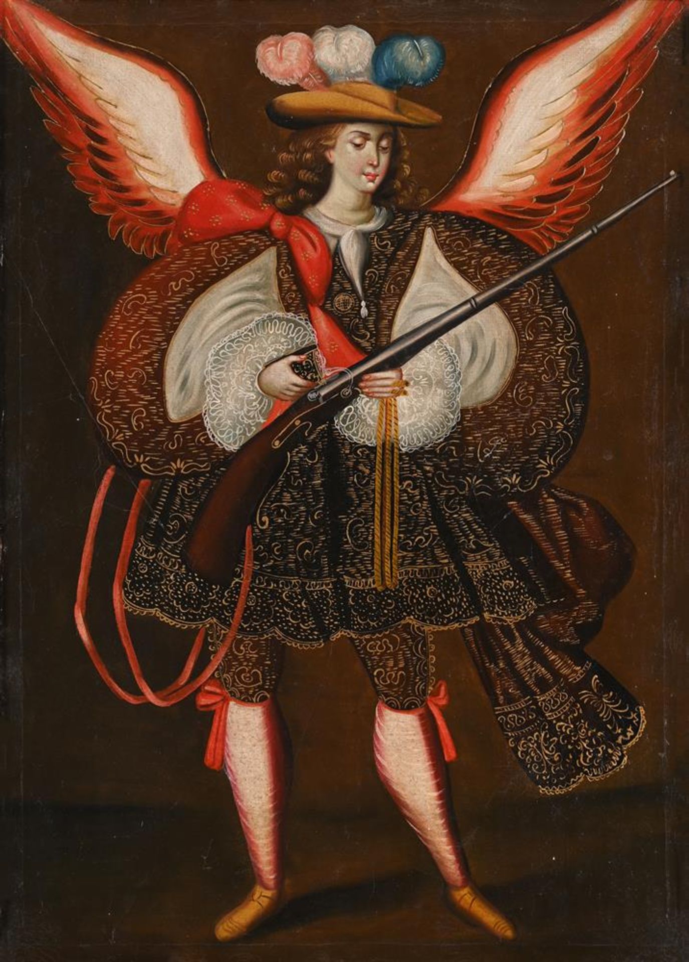 MANNER OF THE MASTER OF CALAMARCA, ANGEL WITH HARQUEBUS