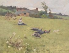 LEGHE SUTHERS (BRITISH 1856 - 1924),TAKING A BREAK