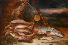 HENRY LEONIDAS ROLFE (BRITISH FL. 1847 - 1882),THE DAY'S CATCH: TROUT, PIKE, PERCH AND ROACH