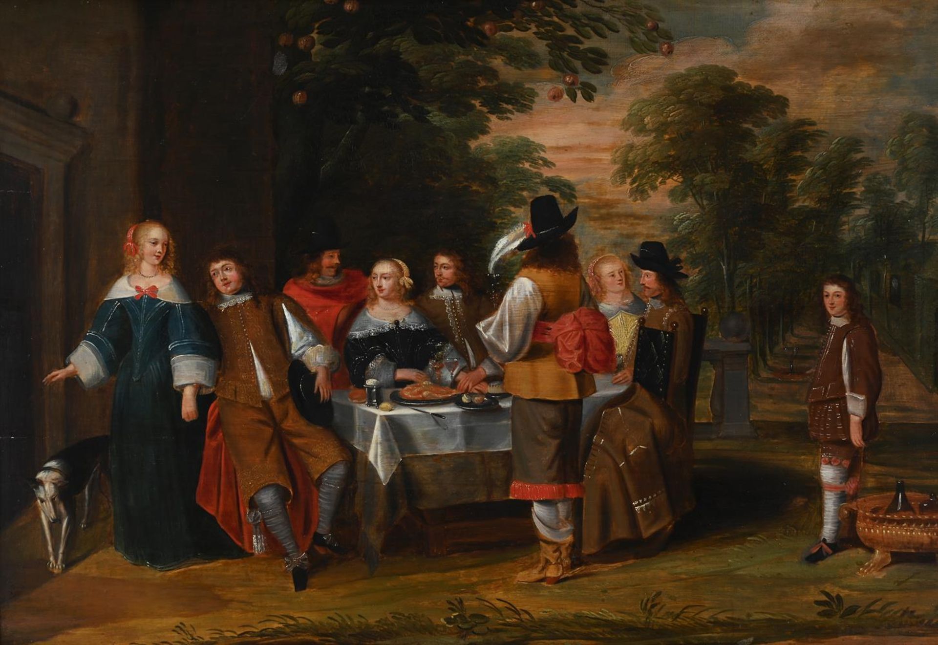 FOLLOWER OF CHRISTOFFEL JACOBZ VAN DER LAMEN, A BANQUET IN A GARDEN