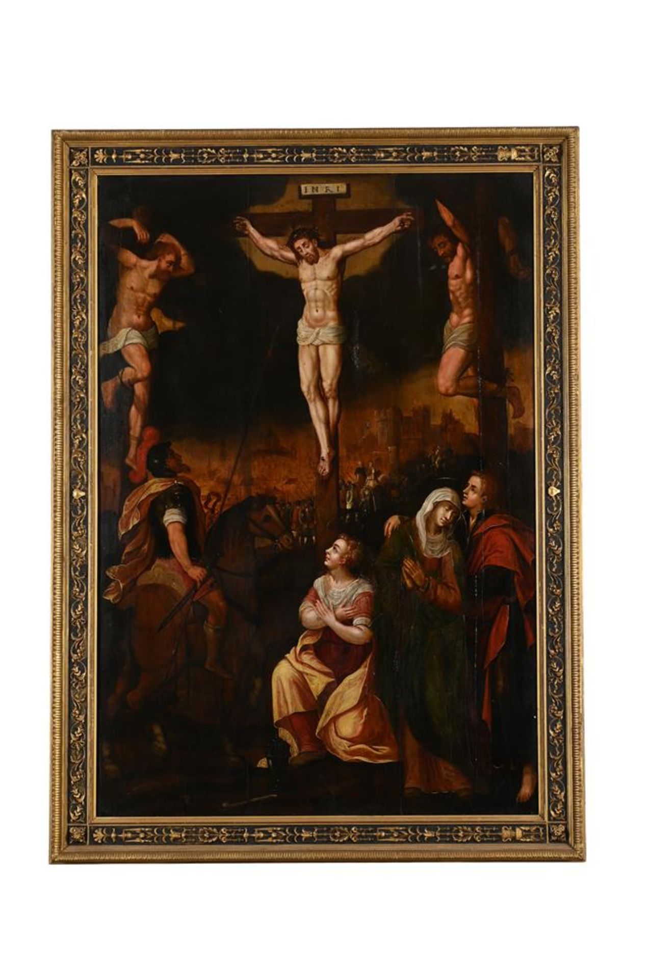 FLEMISH SCHOOL (17TH CENTURY), CRUCIFIXION - Image 2 of 3