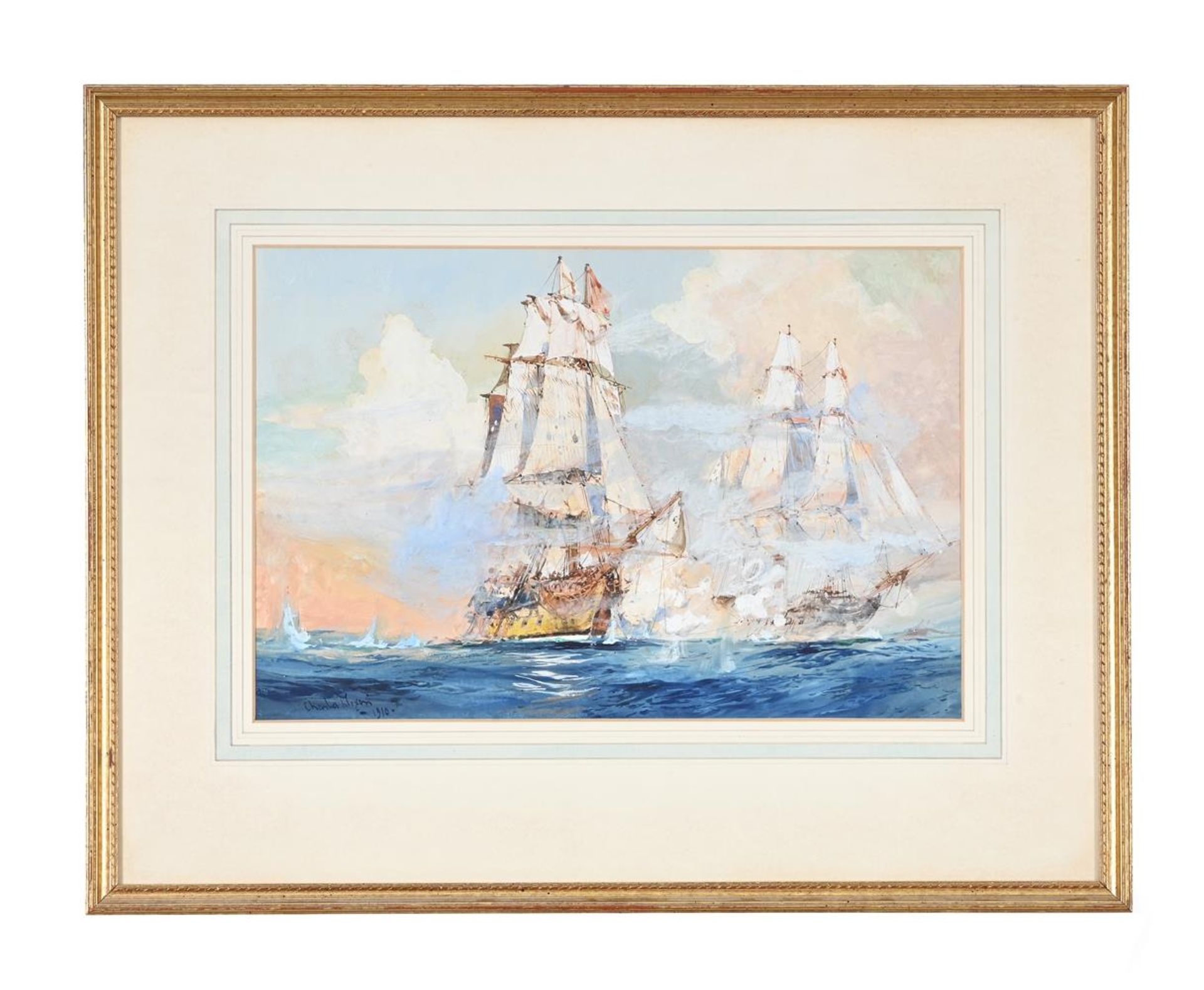 CHARLES EDWARD DIXON (1872-1934), THREE-MASTERS AT OPEN SEA - Bild 2 aus 3