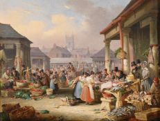 NICHOLAS CONDY (BRITISH 1793-1857), FIGURES IN A MARKET (TRADITIONALLY IDENTIFIED AS BOROUGH MARKET)