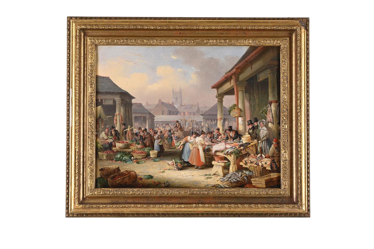 NICHOLAS CONDY (BRITISH 1793-1857), FIGURES IN A MARKET (TRADITIONALLY IDENTIFIED AS BOROUGH MARKET) - Image 2 of 3