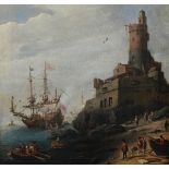 FOLLOWER OF ADAM WILLAERTS, GALLEON OFFSHORE BY A FORTRESS