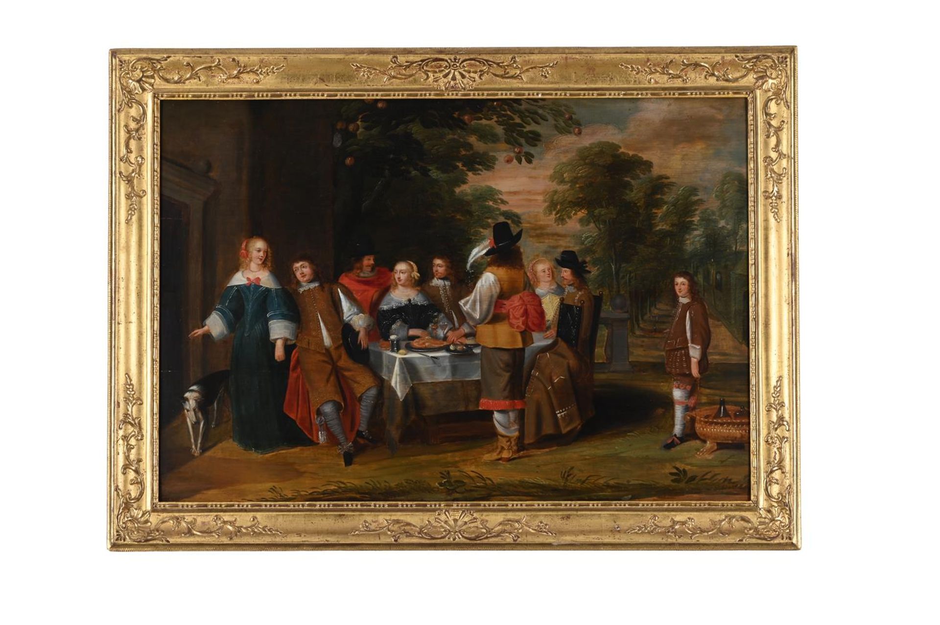 FOLLOWER OF CHRISTOFFEL JACOBZ VAN DER LAMEN, A BANQUET IN A GARDEN - Image 2 of 3