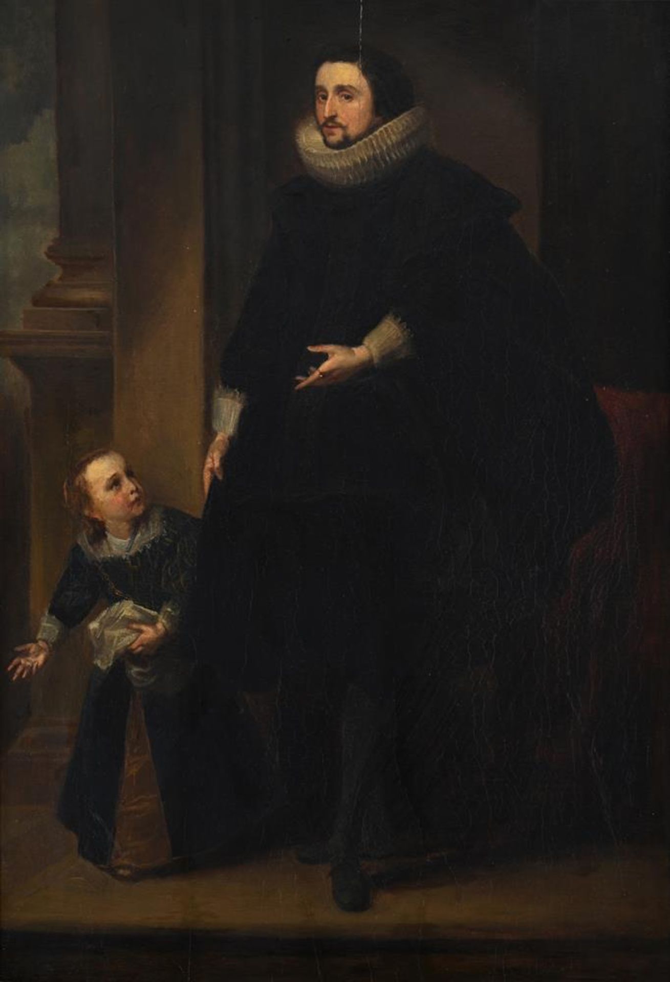 AFTER SIR ANTHONY VAN DYCK, A MOTHER AND DAUGHTER; A FATHER AND SON (2) - Image 3 of 7