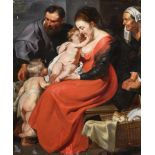 FOLLOWER OF PETER PAUL RUBENS, HOLY FAMILY WITH SAINTS ELIZABETH AND JOHN THE BAPTIST