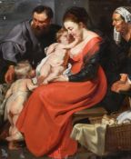 FOLLOWER OF PETER PAUL RUBENS, HOLY FAMILY WITH SAINTS ELIZABETH AND JOHN THE BAPTIST