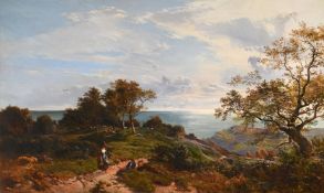 SIDNEY RICHARD PERCY (ENGLISH 1821-1886), A PEEP AT THE SEA, FAIRLIGHT GLEN
