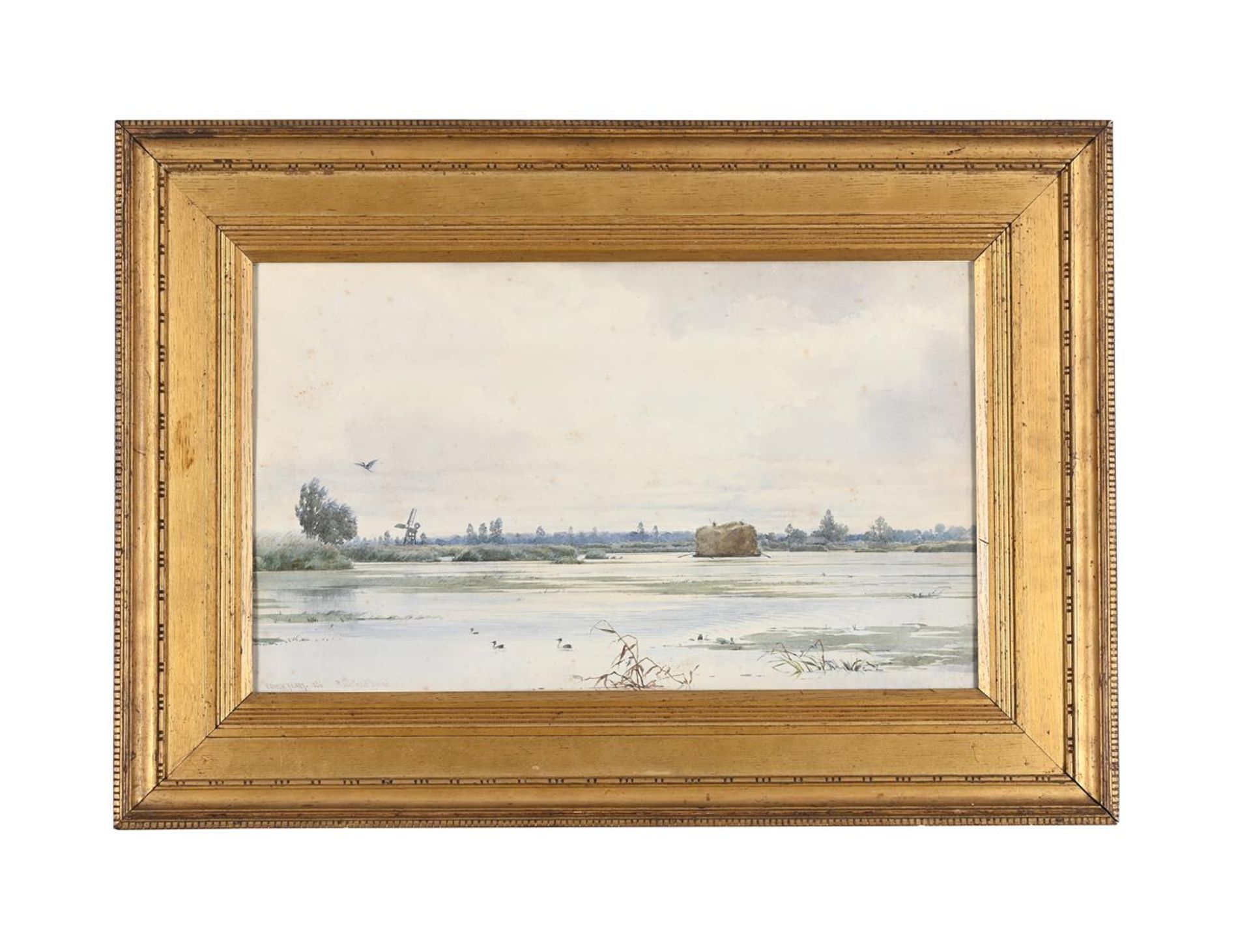 EDWARD HENRY FAHEY (BRITISH 1844 - 1907), ENTRANCE TO WROXHAM BROAD; ROCKLAND BROAD (2) - Image 5 of 7