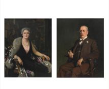 RICHARD JACK (BRITISH 1866-1952), PORTRAITS OF MR AND MRS LIONEL A. MARTIN (2)