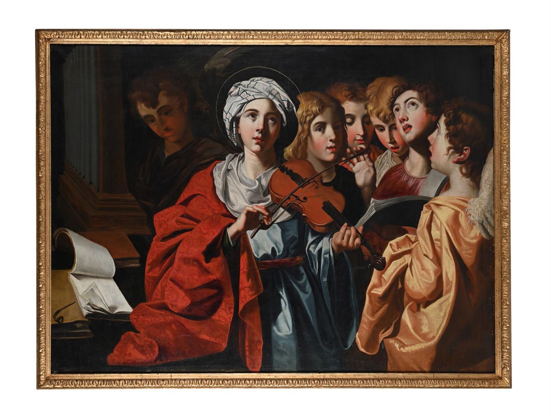 AFTER DOMENICHINO (17TH CENTURY), SAINT CECILIA WITH A CHOIR - Image 2 of 3