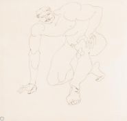 HENRI GAUDIER-BRZESKA (FRENCH 1891-1915), MALE NUDE CROUCHING