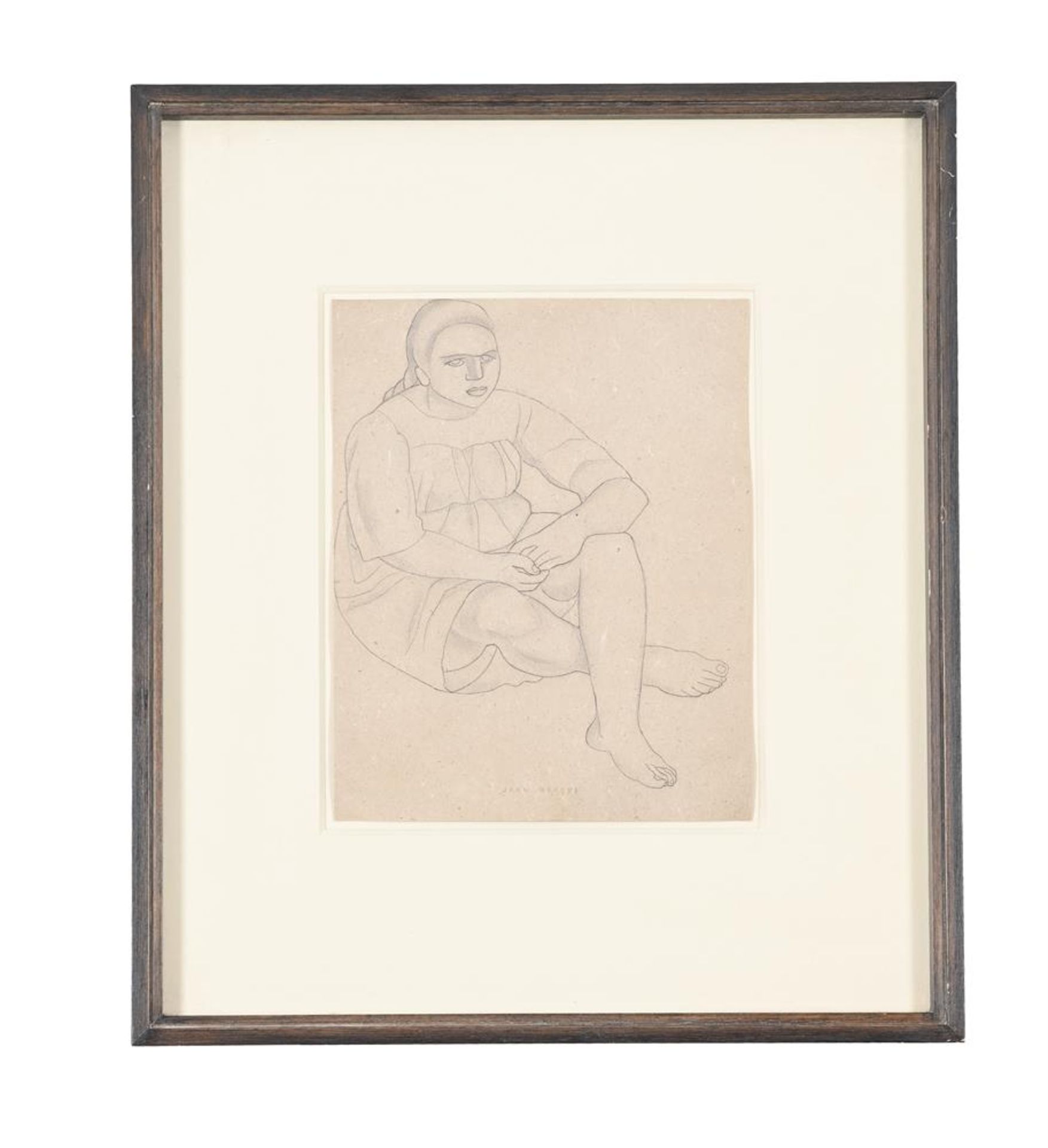 λ JEAN BERQUE (FRENCH 1896-1954), STUDY OF A SEATED WOMAN - Image 2 of 2