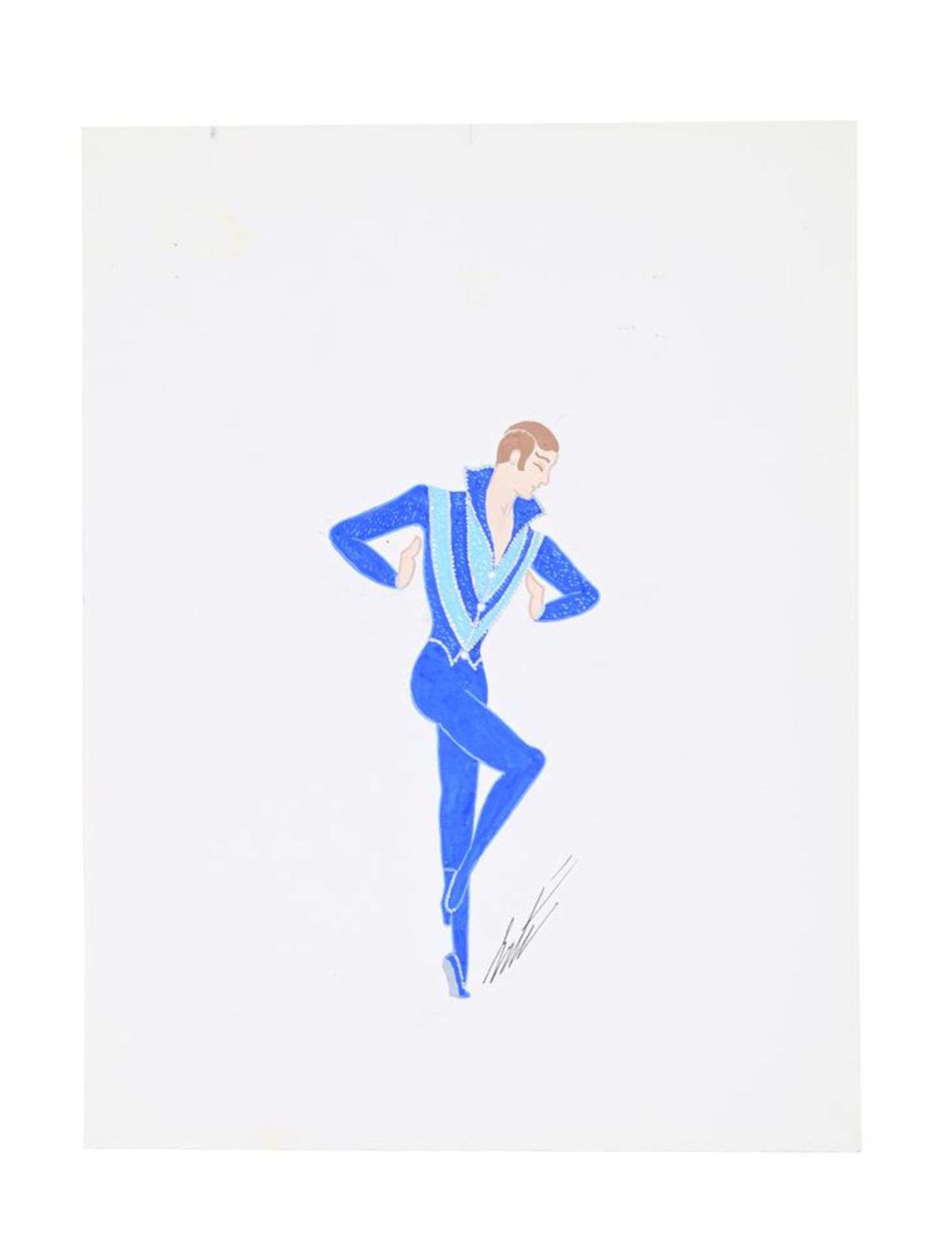λ ERTÉ (FRENCH 1892-1990), RHAPSODY IN BLUE: GIRL DANCING WITH THE RABBIT; THE DANCER BOYS (2)