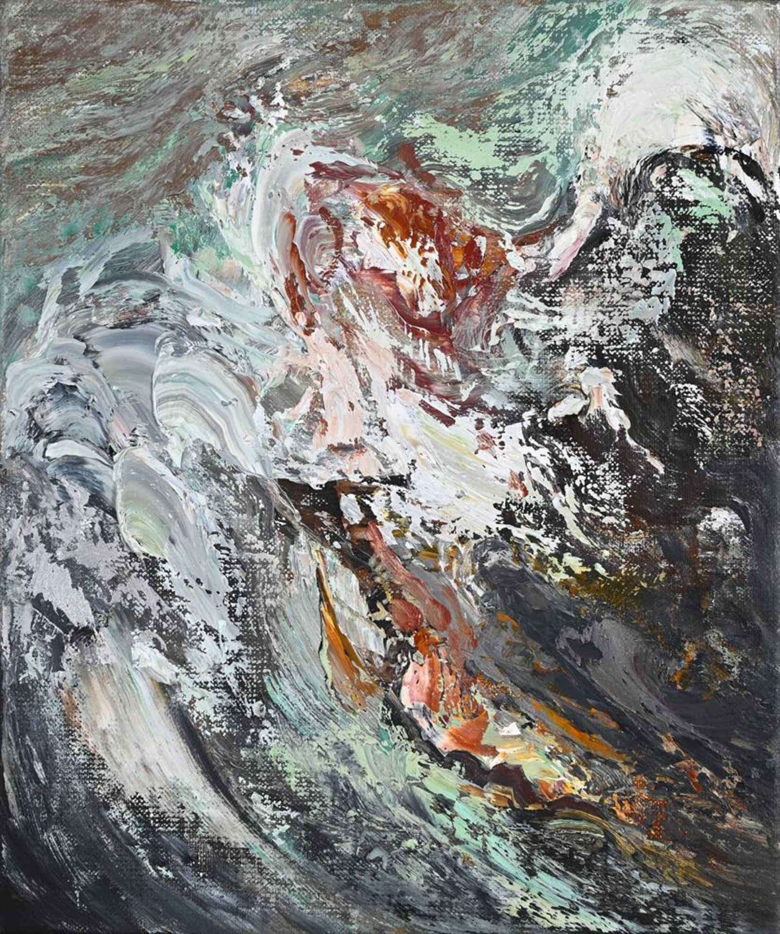 λ MAGGI HAMBLING (BRITISH B. 1945),SEAWEED TOSSED IN WAVE III