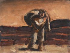 λ JOSEF HERMAN (BRITISH 1911-2000), PEASANT CARRYING A SACK