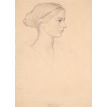 JOSEPH EDWARD SOUTHALL (BRITISH 1861-1944), FIRST SKETCH FOR PORTRAIT OF GERALDINE CADBURY