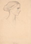 JOSEPH EDWARD SOUTHALL (BRITISH 1861-1944), FIRST SKETCH FOR PORTRAIT OF GERALDINE CADBURY