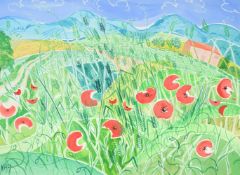 λ NICHOLAS HELY HUTCHINSON (BRITISH B. 1955), POPPIES NEAR LES CASSES