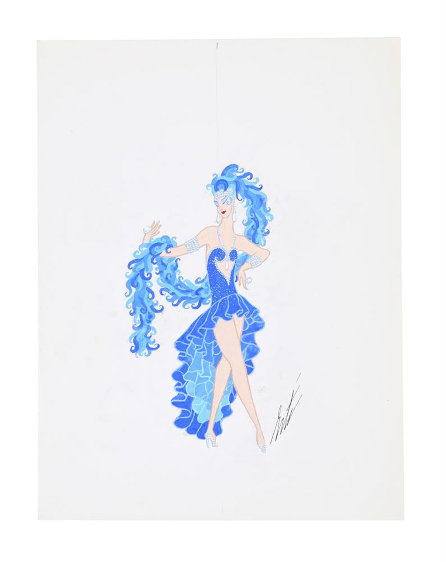 λ ERTÉ (FRENCH 1892-1990), RHAPSODY IN BLUE: GIRL DANCING WITH THE RABBIT; THE DANCER BOYS (2) - Bild 2 aus 4