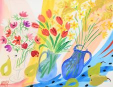 λ NICHOLAS HELY HUTCHINSON (BRITISH B. 1955), STUDIO FLOWER ARRANGEMENT