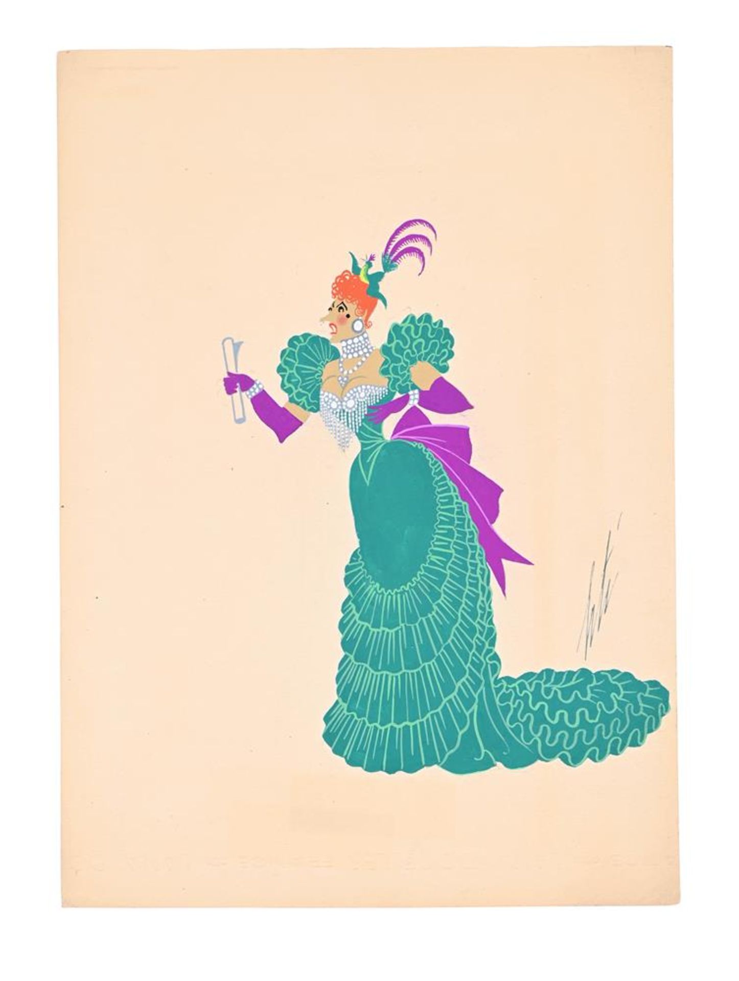 λ ERTÉ (FRENCH 1892-1990), PLEUREUSES; PLEUREUSES - LOUDRETTES; CHANTEUSE LEGER (3) - Bild 4 aus 7