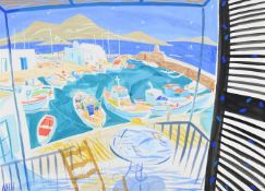 λ NICHOLAS HELY HUTCHINSON (BRITISH B. 1955), GREEK HARBOUR VIEW