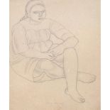 λ JEAN BERQUE (FRENCH 1896-1954), STUDY OF A SEATED WOMAN