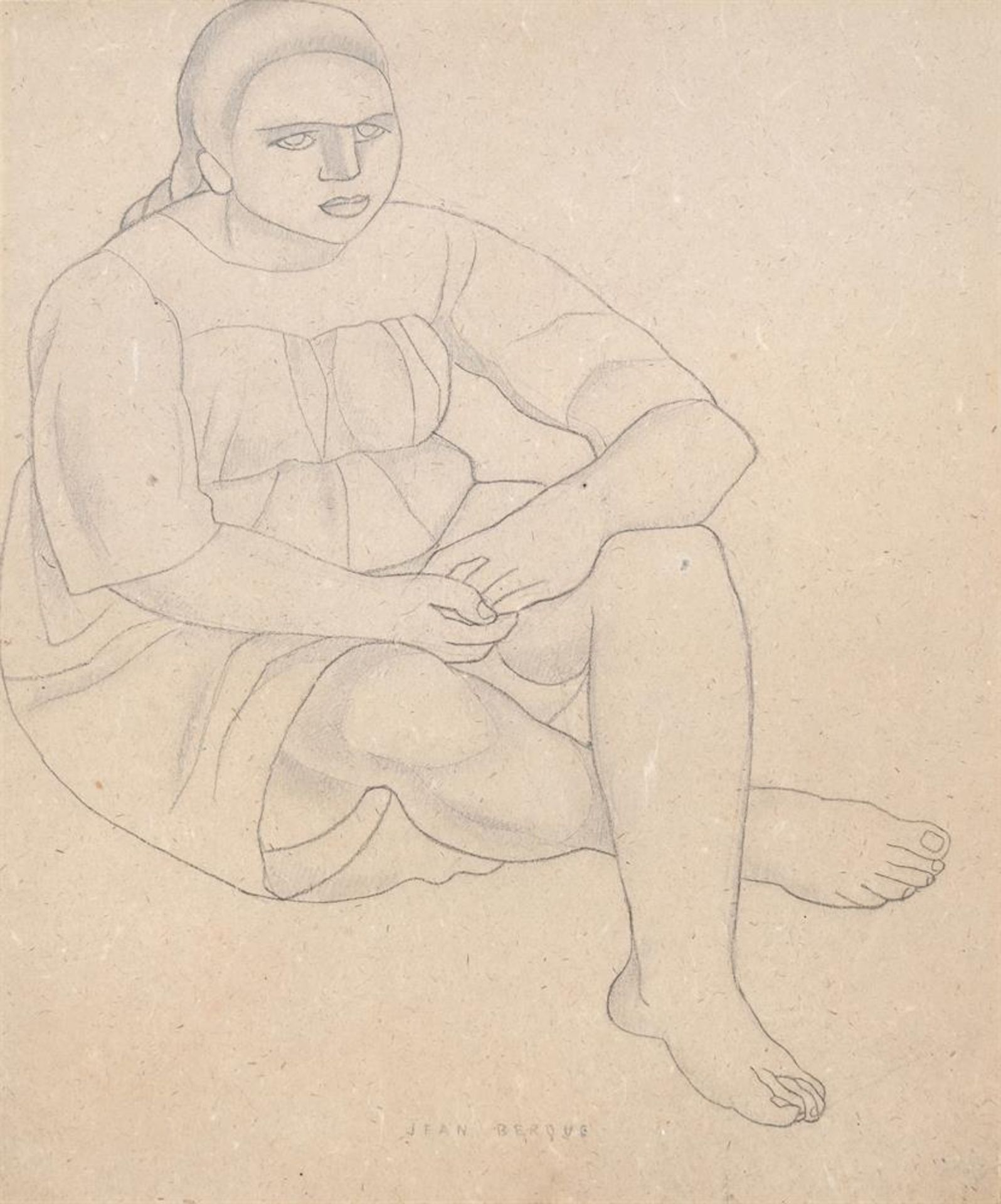 λ JEAN BERQUE (FRENCH 1896-1954), STUDY OF A SEATED WOMAN