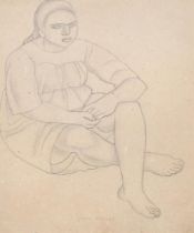 λ JEAN BERQUE (FRENCH 1896-1954), STUDY OF A SEATED WOMAN