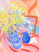 λ NICHOLAS HELY HUTCHINSON (BRITISH B. 1955), PINK FLOWER ARRANGEMENT