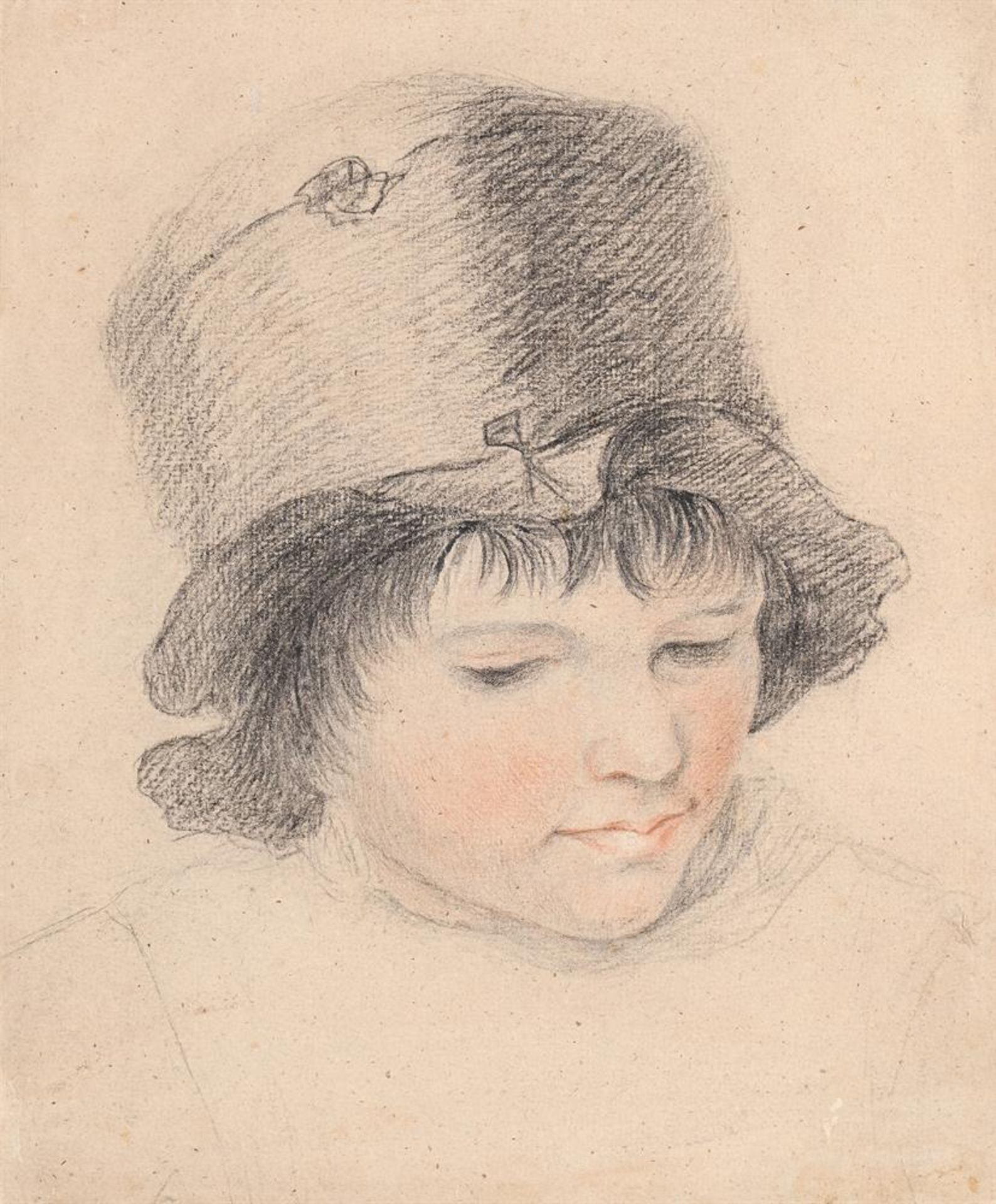 CIRCLE OF JACQUES LAURENT AGASSE (SWISS 1767-1849), STUDY OF A HEAD OF A BOY WITH A BLACK HAT