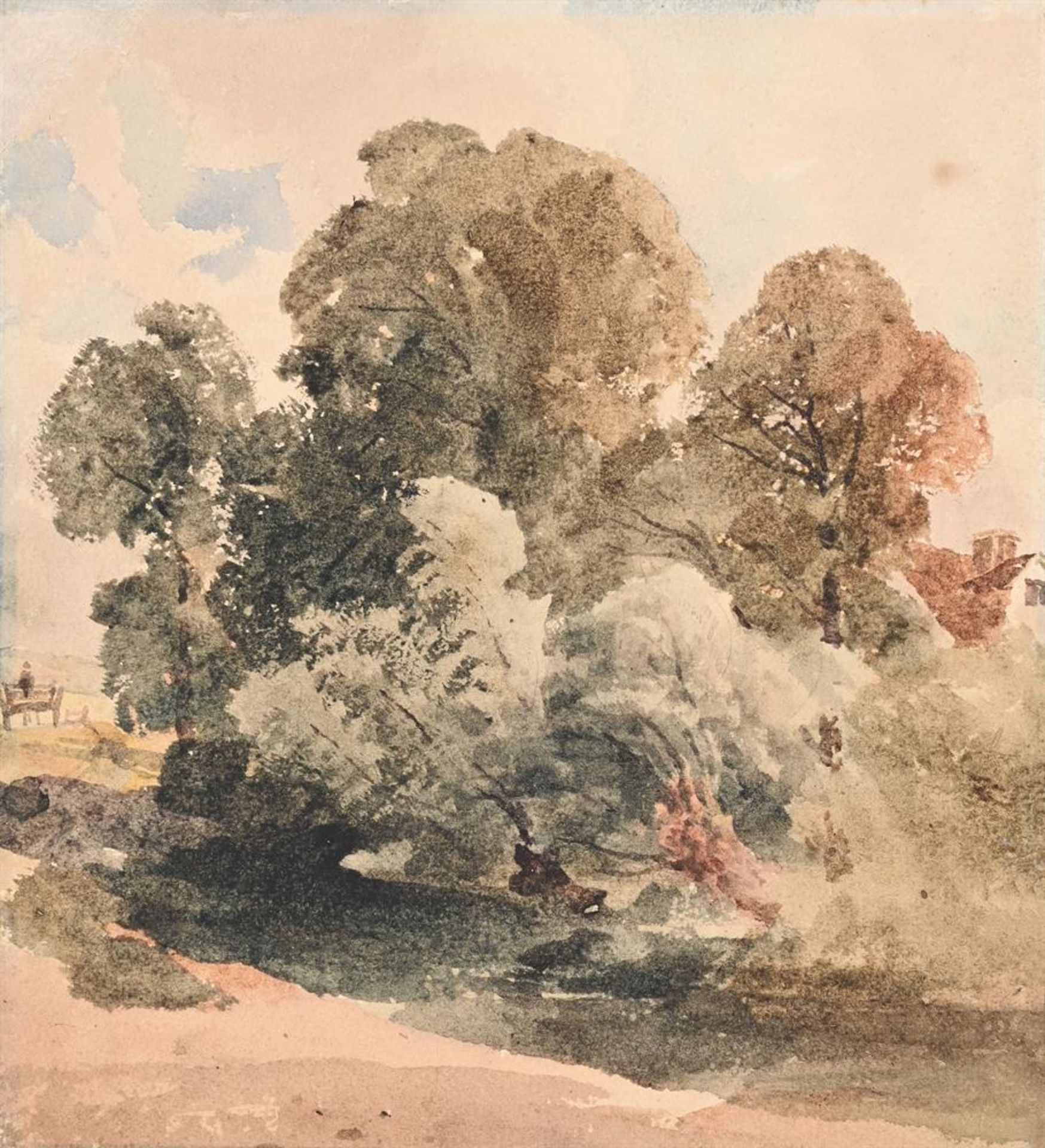 PETER DE WINT (BRITISH 1784-1849), A WOODED LANDSCAPE - Bild 2 aus 2