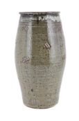 ATTRUBUTED TO WILLIAM MARSHALL (BRITISH 1923-2007), A GREY GREEN STONEWARE VASE