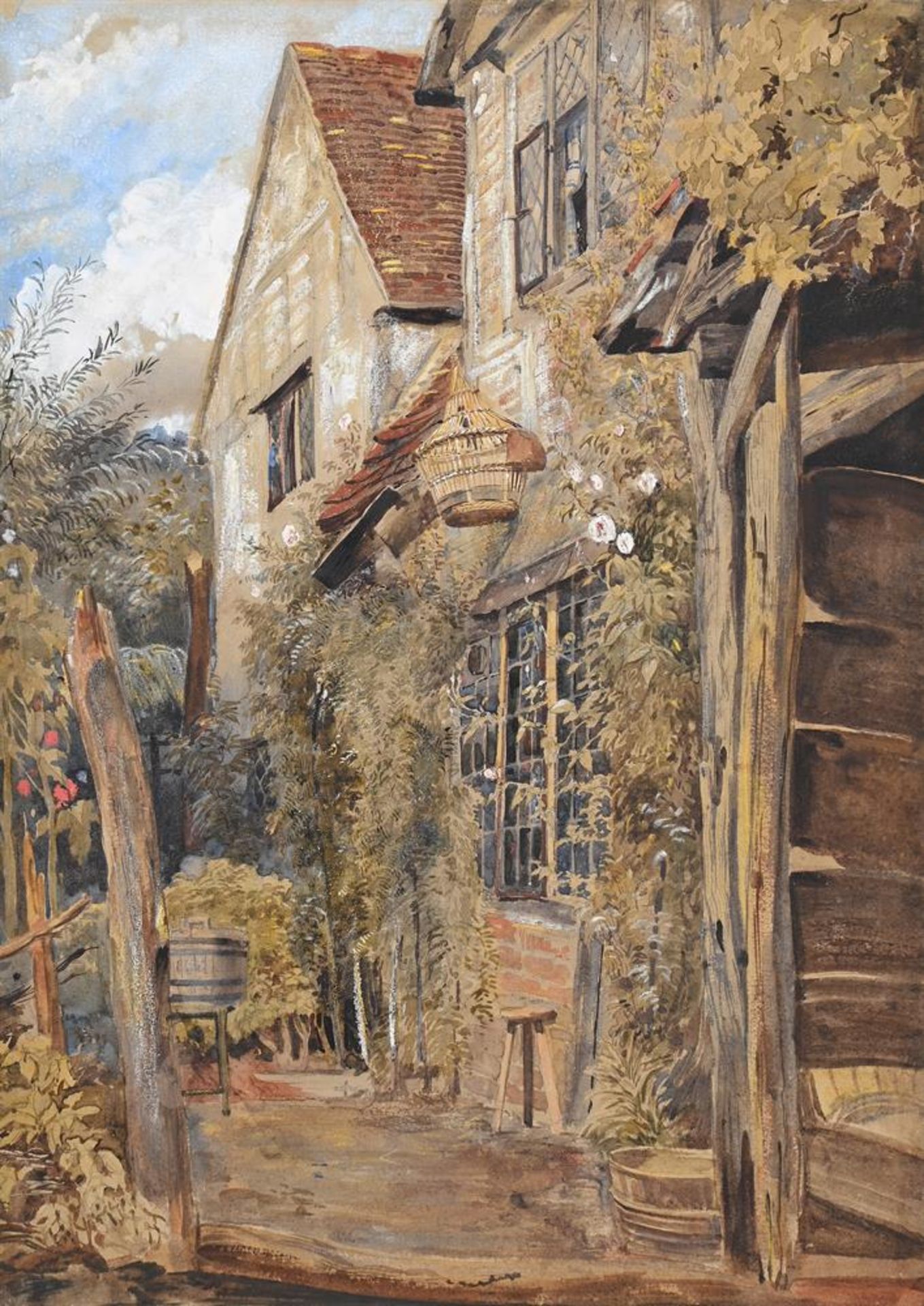 ENGLISH SCHOOL (19TH CENTURY), A COTTAGE, POSSIBLY AT DORNEY
