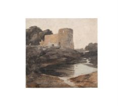 CIRCLE OF JOHN SELL COTMAN (BRITISH 1782-1842), A CASTLE BY A STREAM