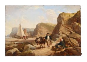 FOLLOWER OF WILLIAM SHAYER, FISHERFOLK ON THE BEACH