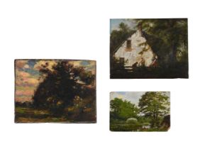 FRENCH SCHOOL (19TH CENTURY), RIVER LANDSCAPE, TOGETHER WITH TWO OTHERS (3)