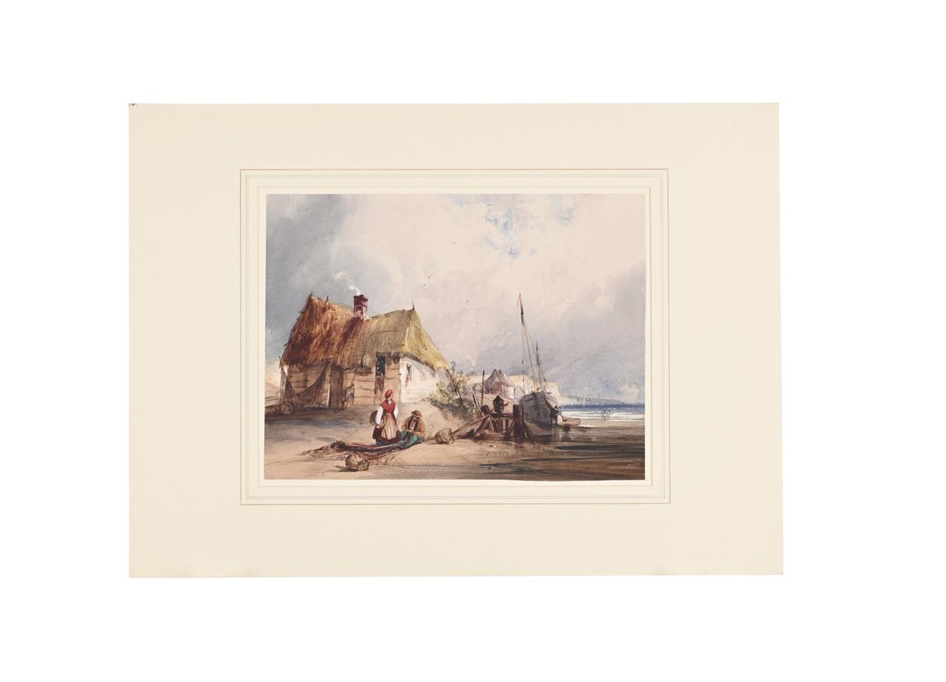 ATTRIBUTED TO WILLIAM CALLOW (BRITISH 1812-1908), A SHEPHERD'S HUT IN A NORMANDY LANDSCAPE (2) - Bild 2 aus 3