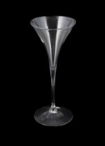 A PLAIN STEMMED TOASTING GLASS