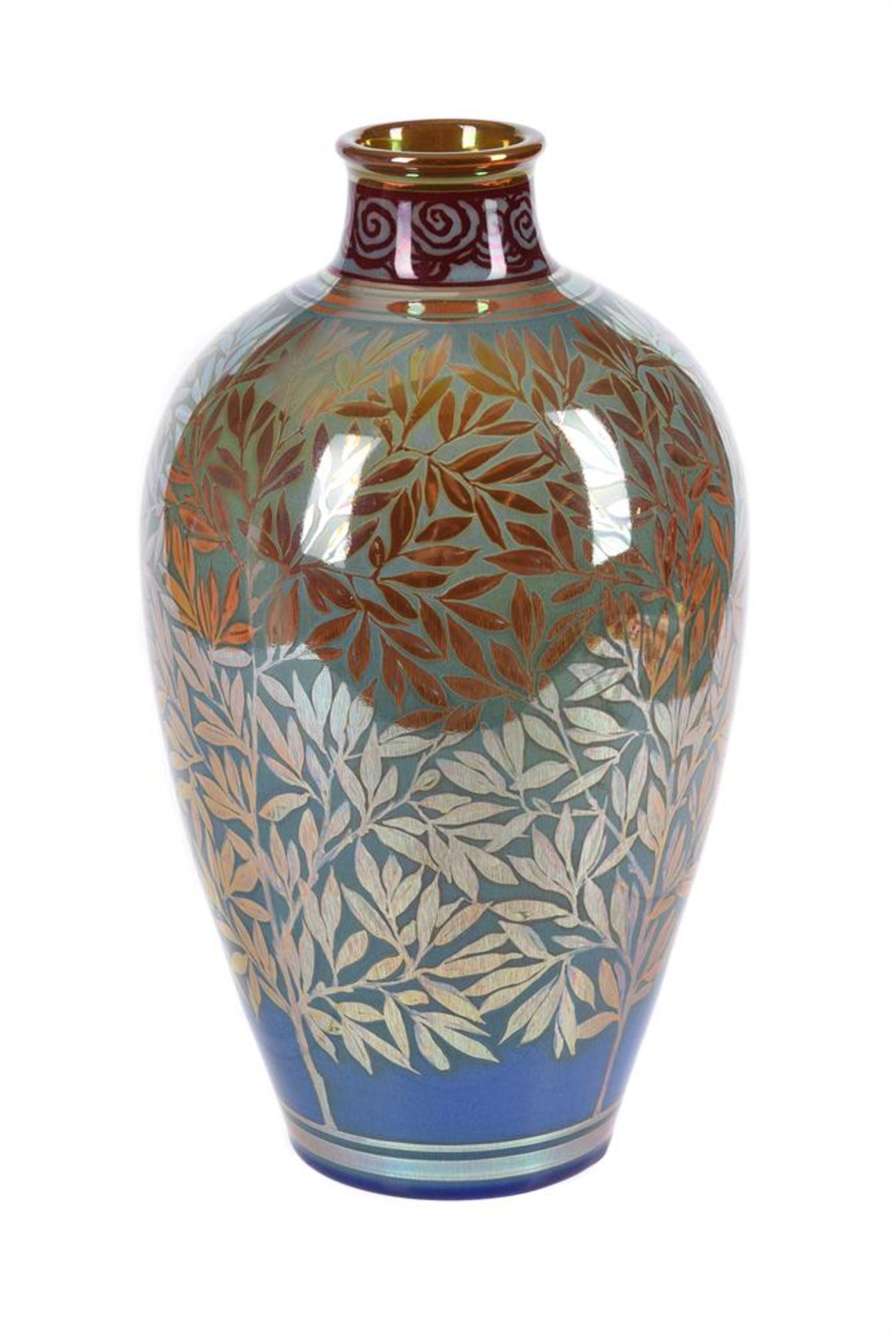 GORDON FORSYTH R.I. (1879-1952) FOR PILKINGTON'S 'ROYAL LANCASTRIAN' POTTERY, A LUSTRE VASE